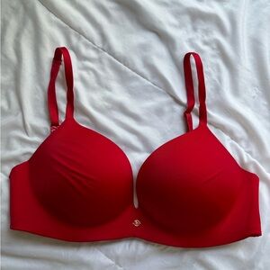 Victorias Secret Red Rubber Underwire Bra 34DD